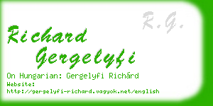 richard gergelyfi business card