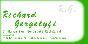 richard gergelyfi business card